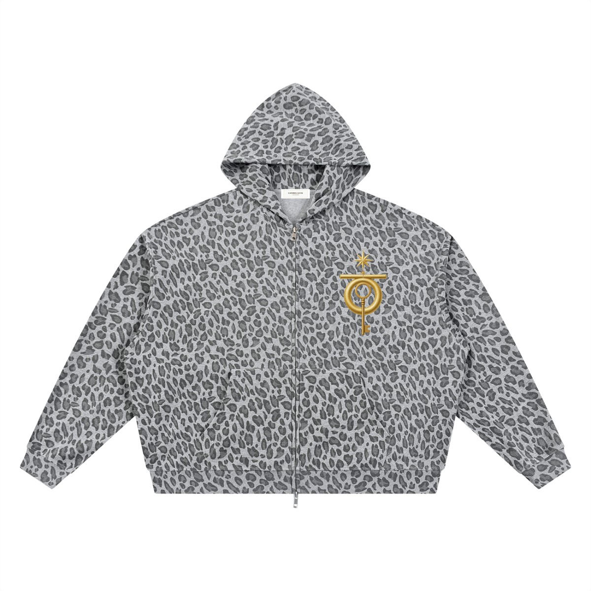 Lightbringersof2morro hoodie Unisex Leopard Print Waffle Full Zip Hoodie