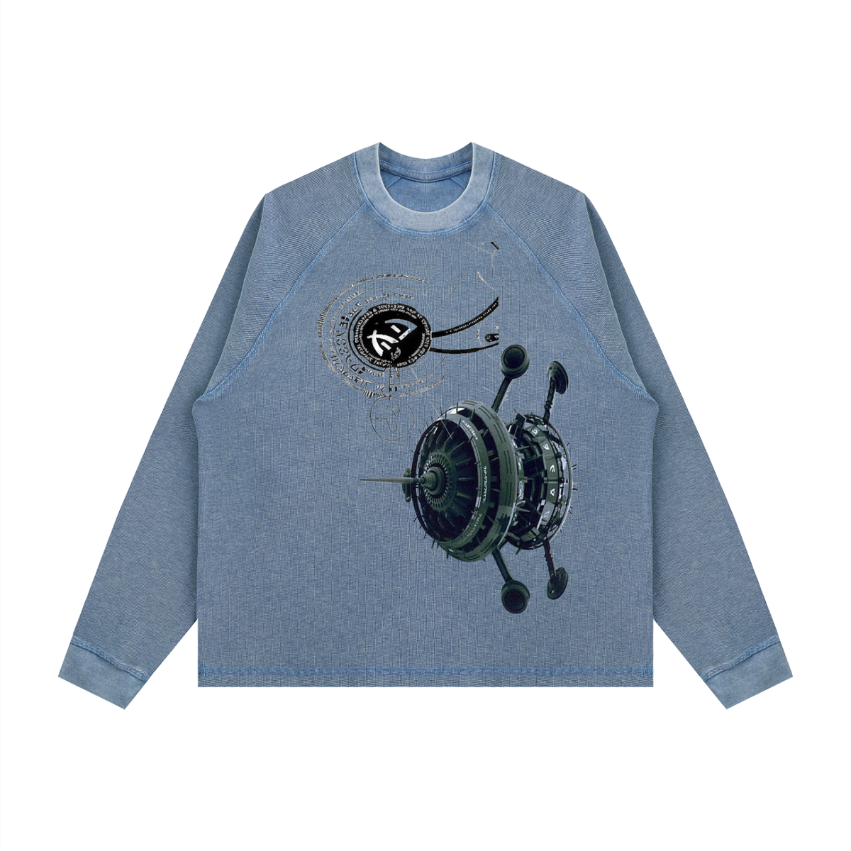 Unisex Vintage Wash Boxy  Waffle T-Shirt