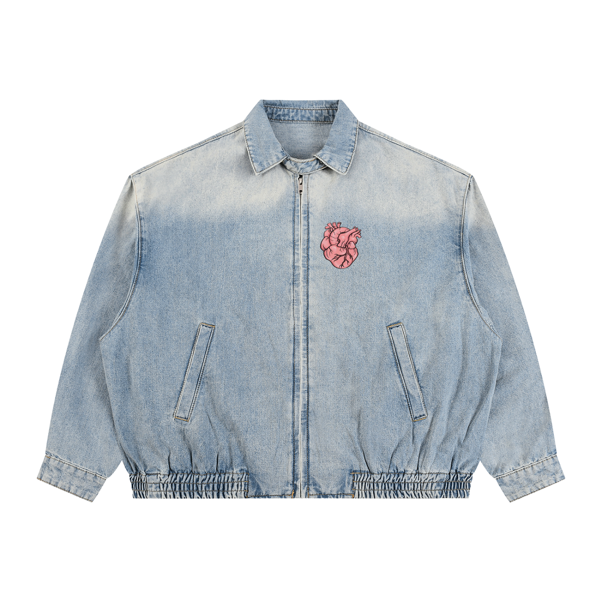 Greco-Roman style jacket - Unisex Vintage Wash Full-Zip Denim Jacket