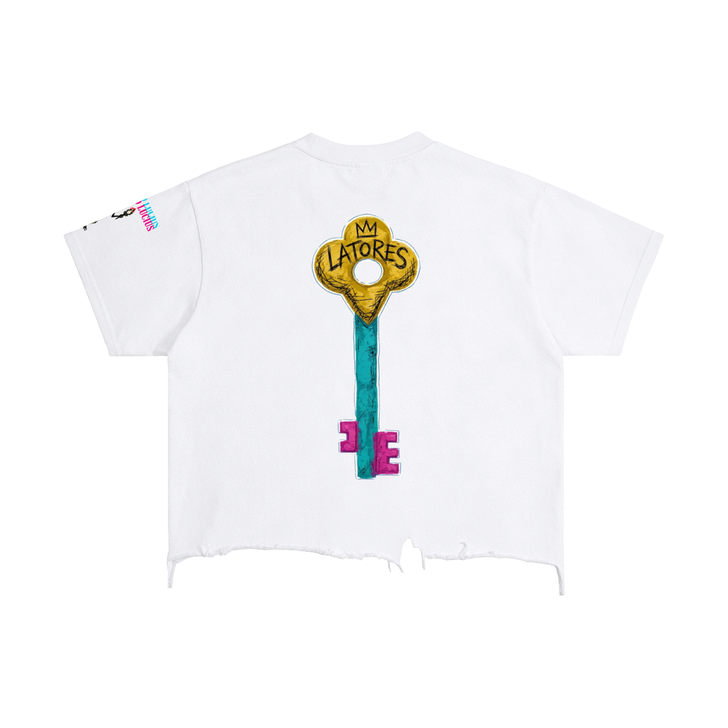 Behold the light bearer-Vintage Wash Boxy Distressed Hem T-Shirt
