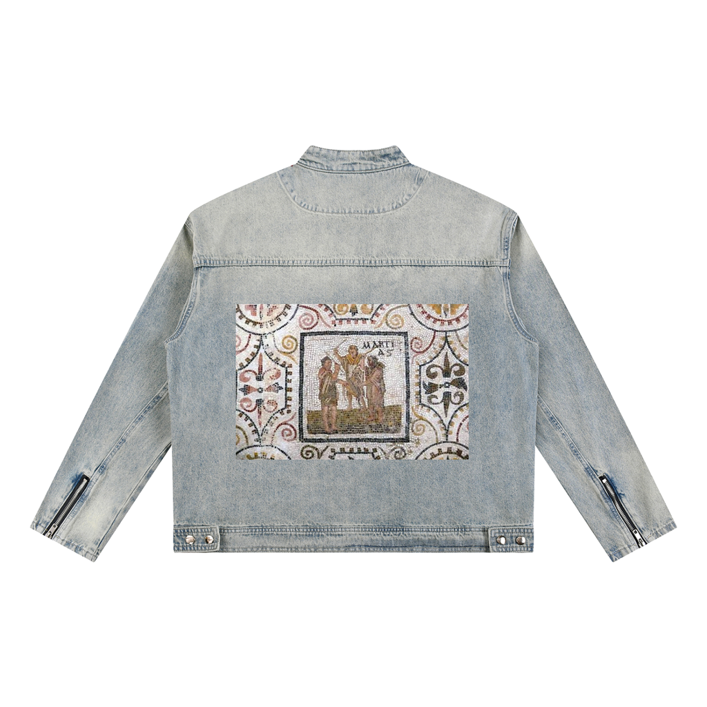 Vintage Wash Zip Denim Jacket