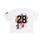 Michael Jackson pop art-Vintage Wash Boxy Distressed Hem T-Shirt
