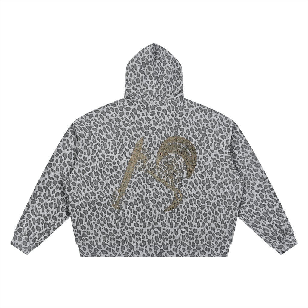 Lightbringersof2morro hoodie Unisex Leopard Print Waffle Full Zip Hoodie