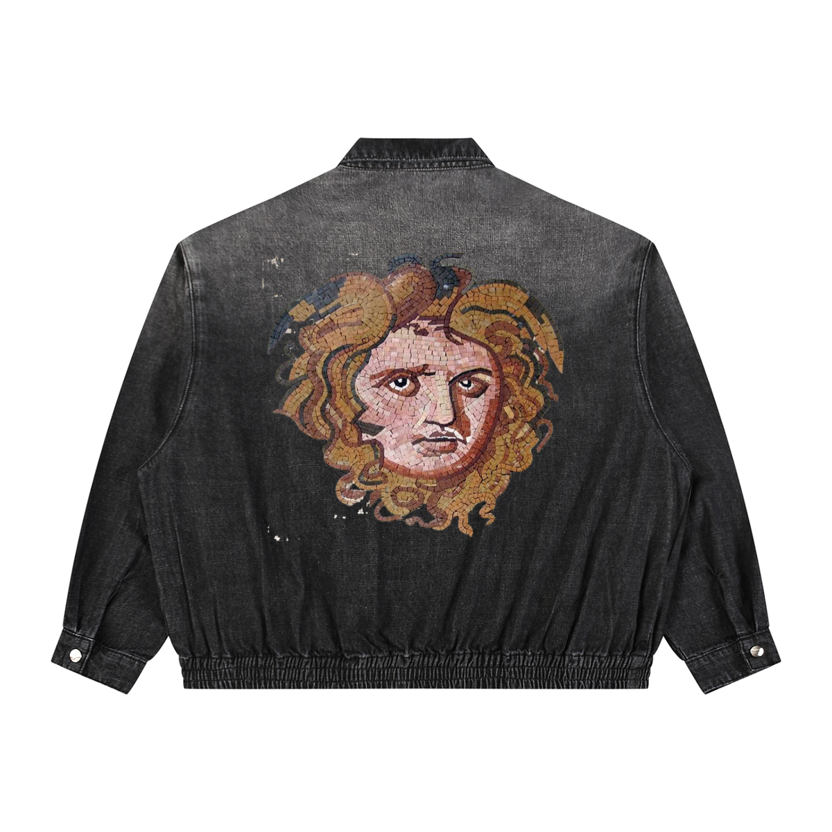 Greco-Roman style jacket - Unisex Vintage Wash Full-Zip Denim Jacket