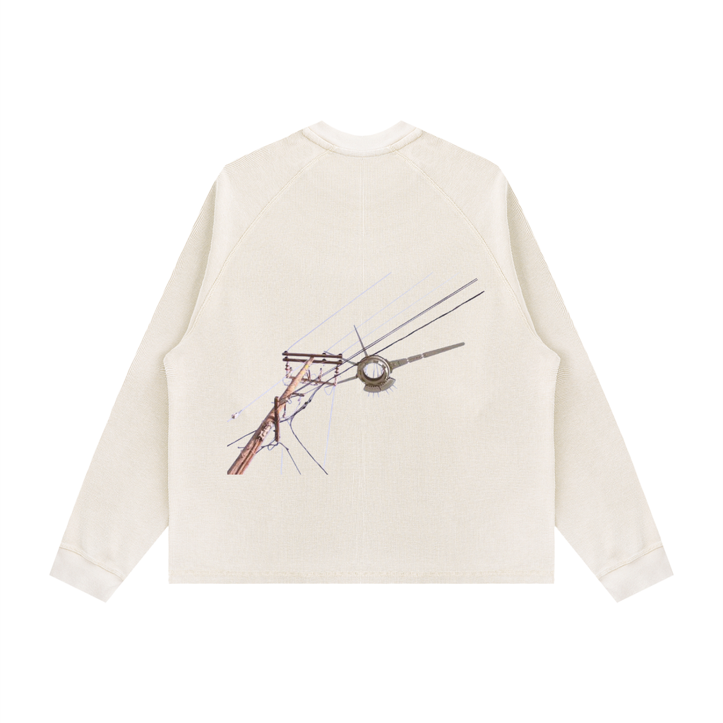 Unisex Vintage Wash Boxy  Waffle T-Shirt