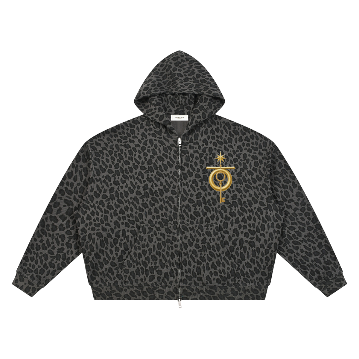 Lightbringersof2morro hoodie Unisex Leopard Print Waffle Full Zip Hoodie