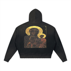 Unisex Sunfade Distressed Boxy Hoodie