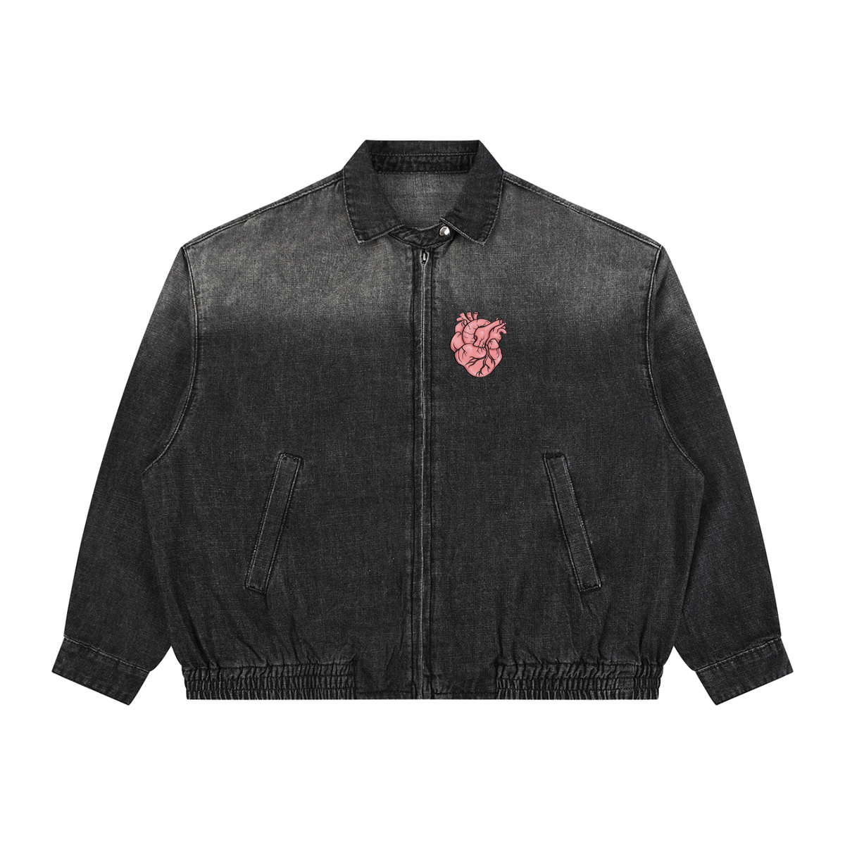 Greco-Roman style jacket - Unisex Vintage Wash Full-Zip Denim Jacket