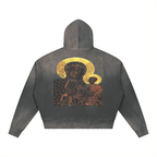 Unisex Sunfade Distressed Boxy Hoodie