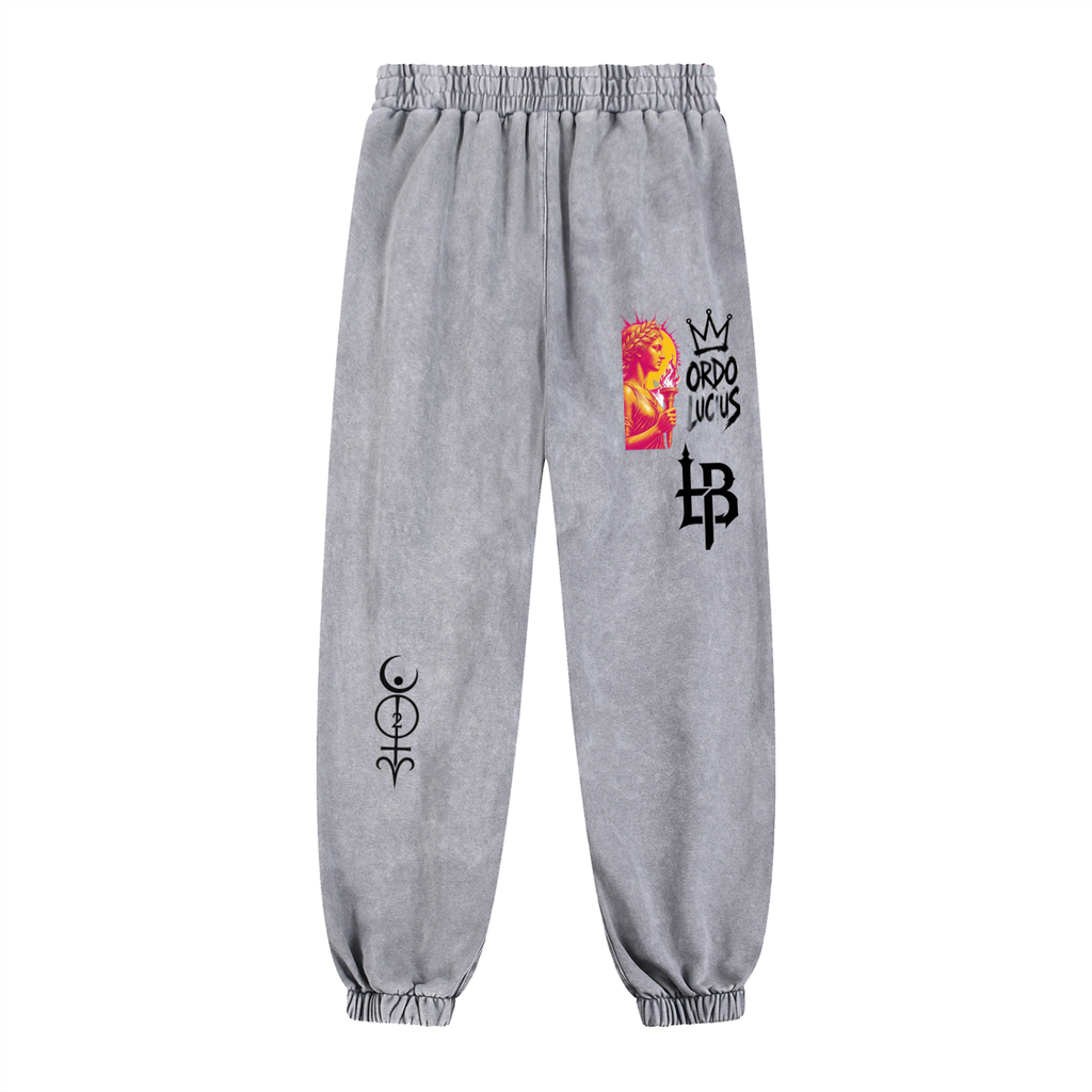 Lightbringersof2morro Snow Wash Heavyweight Jogged Sweatpants