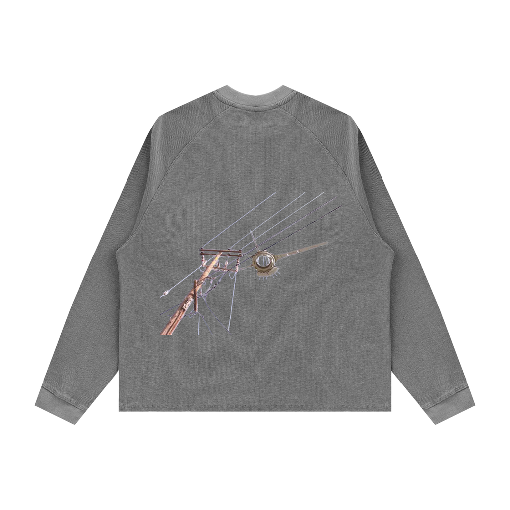 Unisex Vintage Wash Boxy  Waffle T-Shirt
