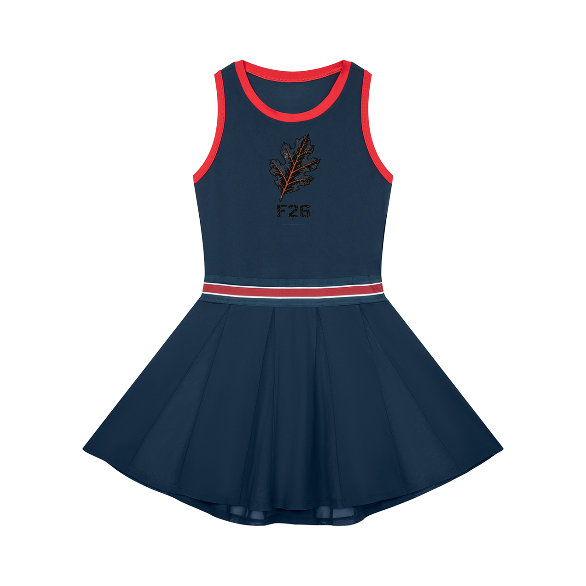 Fall winter dress-Women's Color Block A-Line Sleeveless Dress