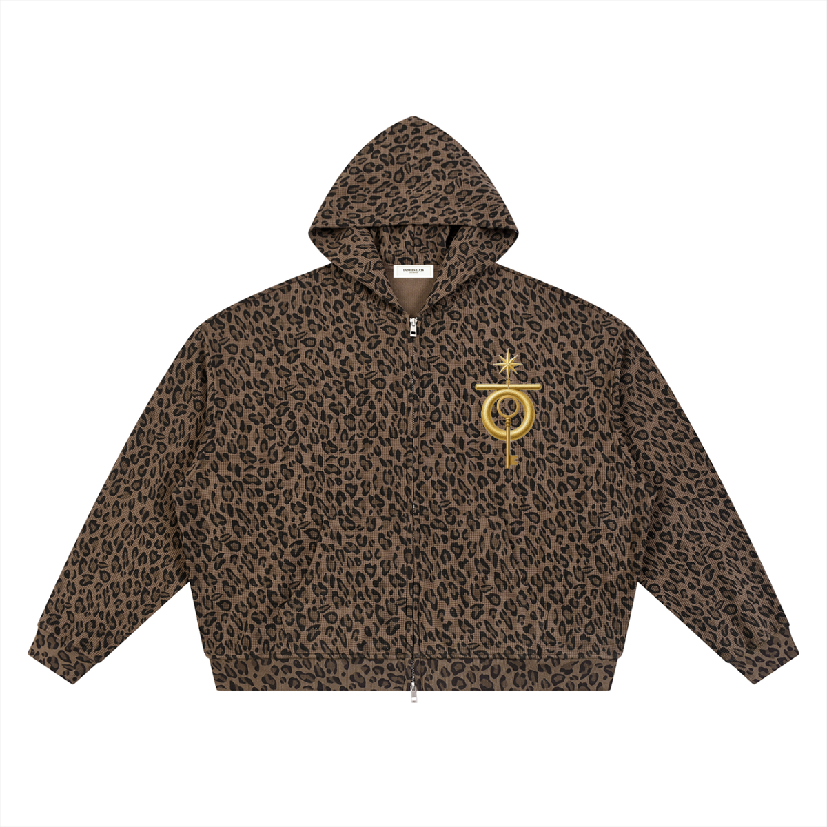 Lightbringersof2morro hoodie Unisex Leopard Print Waffle Full Zip Hoodie