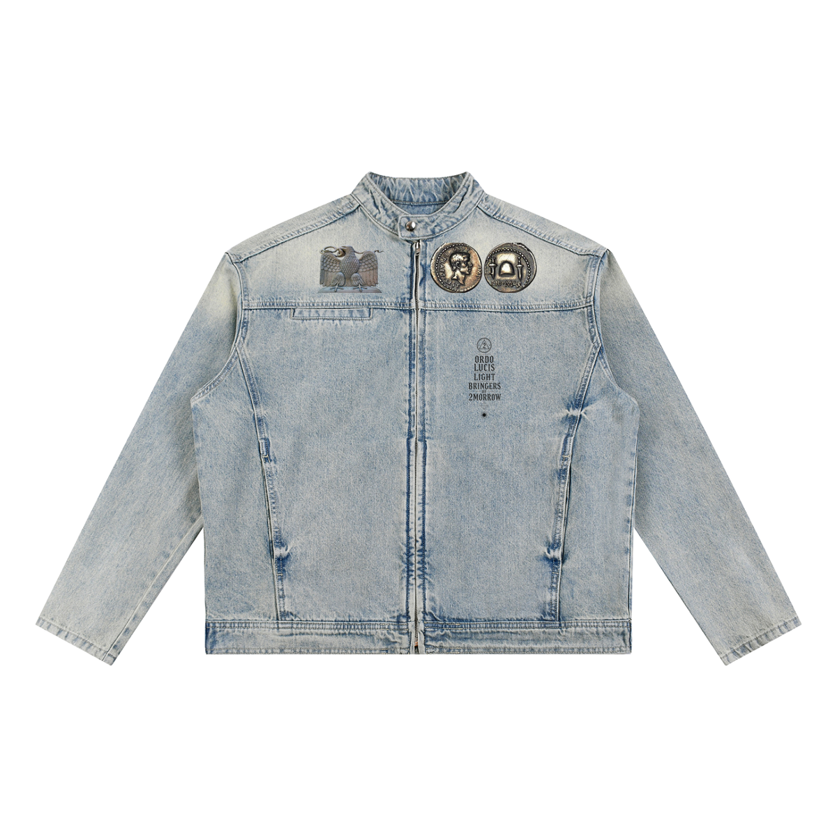 Ides of march-Vintage Wash Zip Denim Jacket