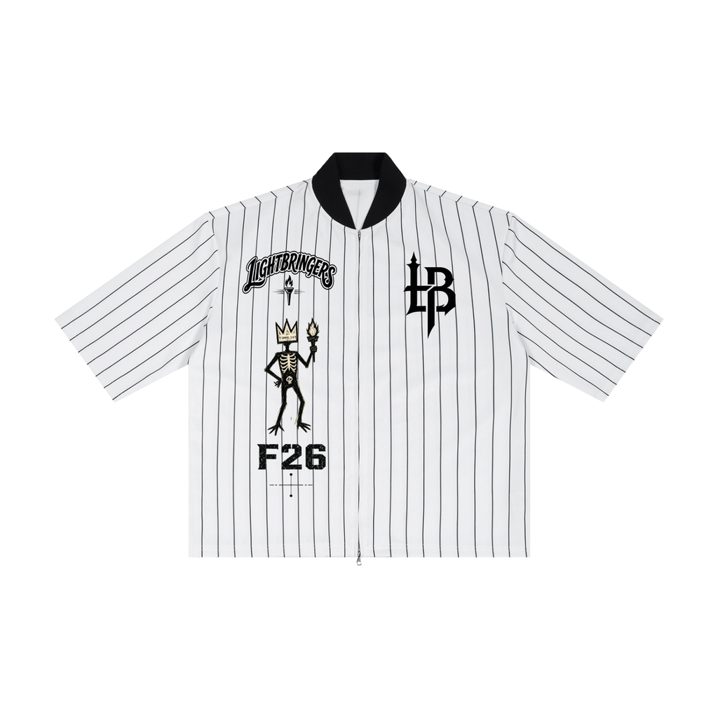Lightbringersof2morro baseball jacket-Unisex Striped Full-Zip Baseball Jersey