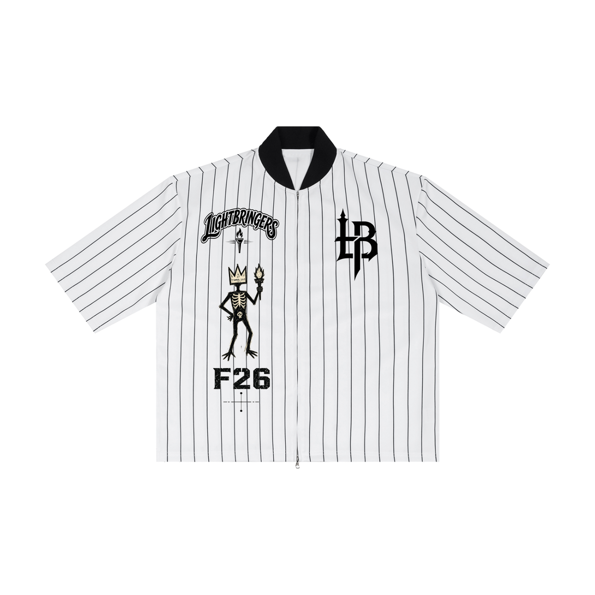 Lightbringersof2morro baseball jacket-Unisex Striped Full-Zip Baseball Jersey