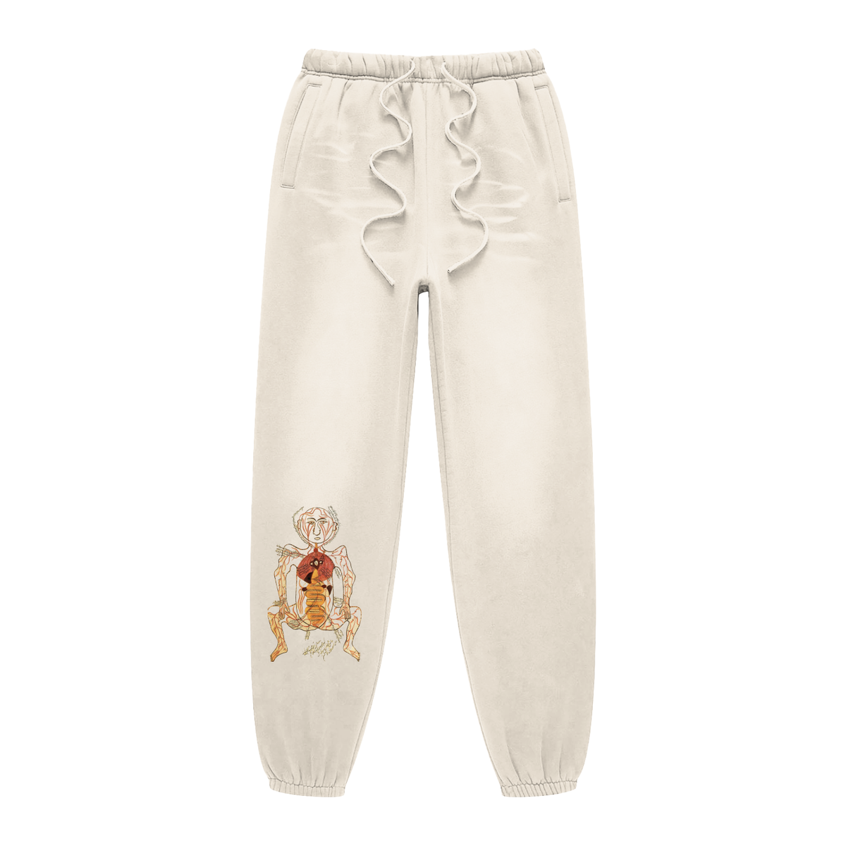 Human anatomy design-Sunfade Fleeced Sweatpants
