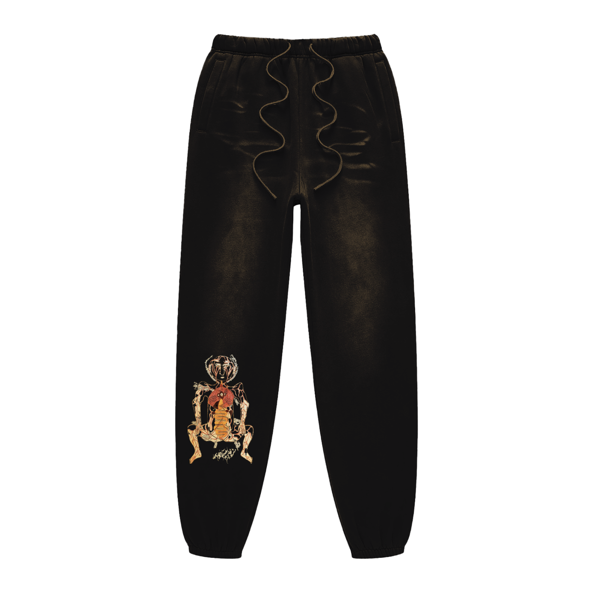 Human anatomy design-Sunfade Fleeced Sweatpants